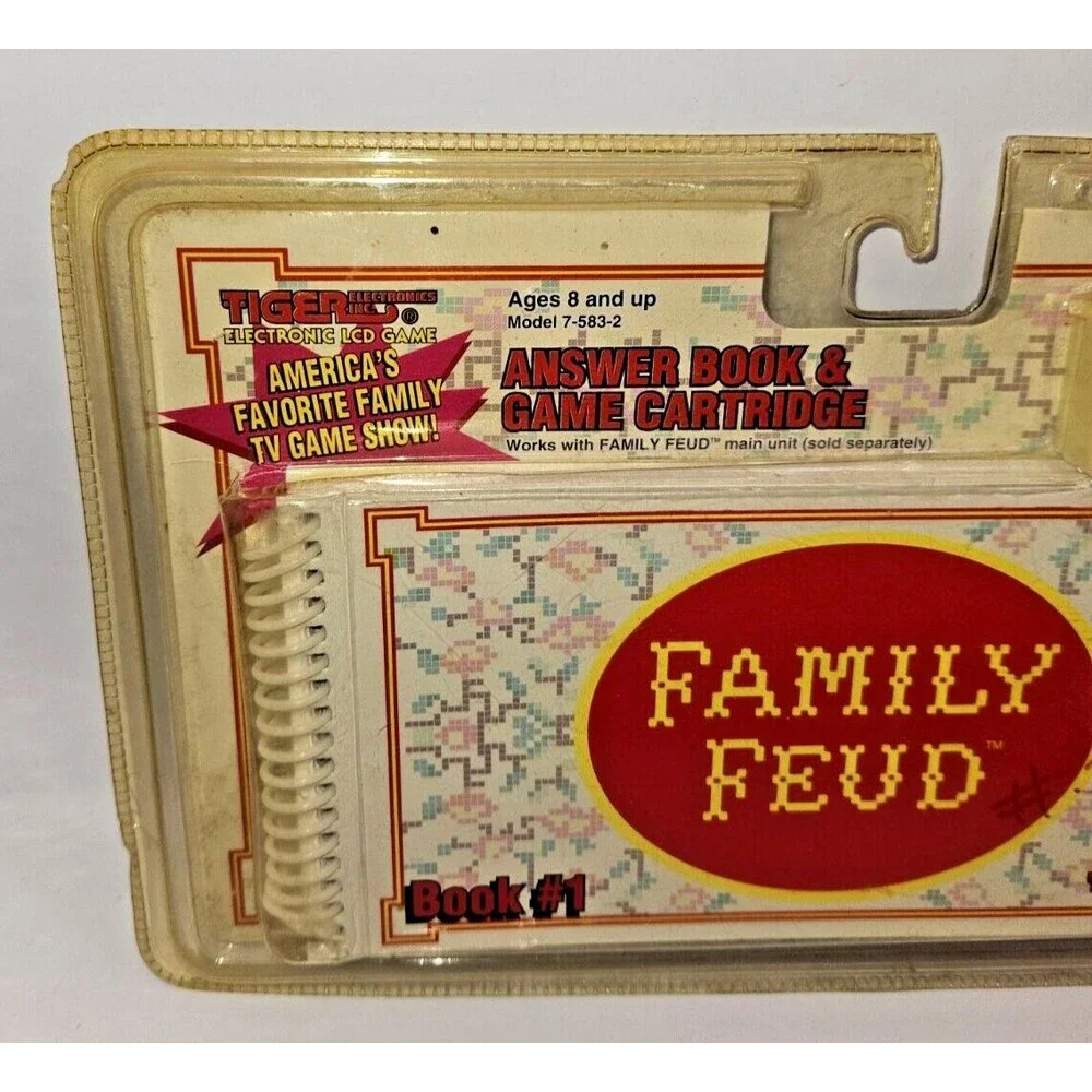 Vtg FAMILY FEUD GAME Cartridge 1 Tiger Toy Game & Answer Books Electronics NOS